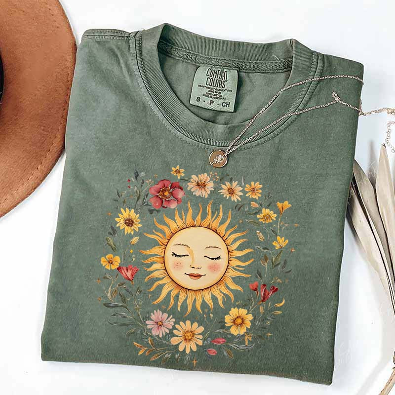 Retro Sunflower Summer Vibes T-Shirt
