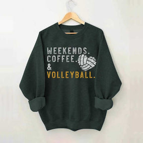 Weeked Coffee & Volleyball Mom Sweatshirt