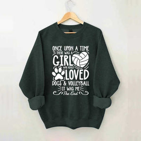 A Girl Who Really Loved Dogs and Volleyball Sweatshirt