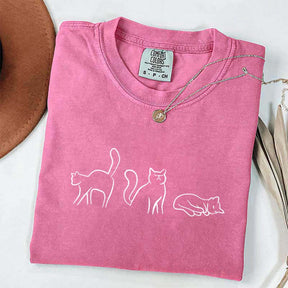 Minimalist Cat Mama Simple Cute T-Shirt