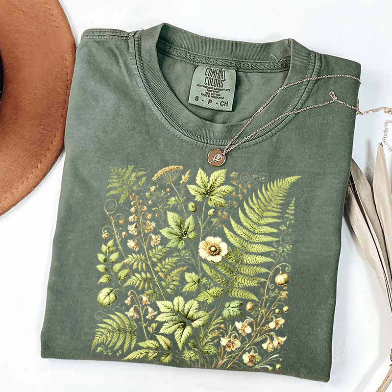 Botanical Fern & Wildflowe T-Shirt
