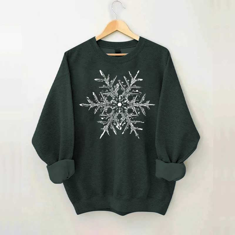 Minimalist Vintage Snowflake Sweatshirt