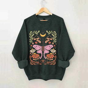 Luna Moth Floral Sweatshirt
