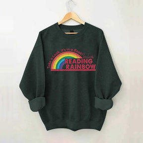 Teacher Reading Rainbow Sweatshirt