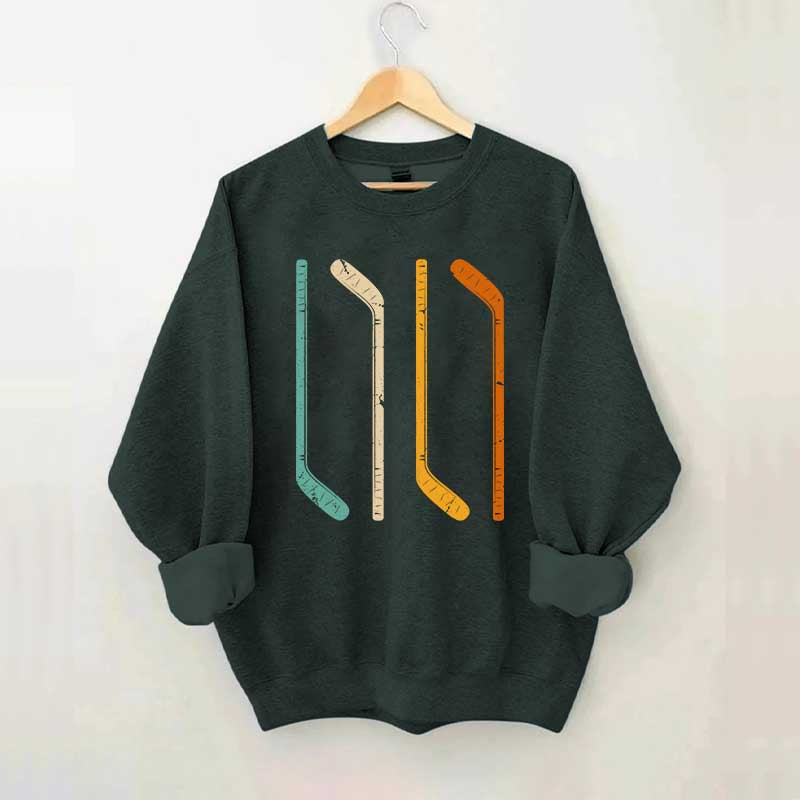 Ice Hockey Stick Vintage Sweatshirt