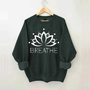 Yoga Breathe Lotus Flower Sweatshirt
