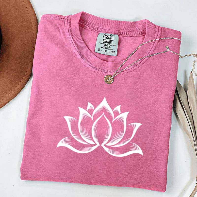 Minimalist Lotus Flower T-Shirt