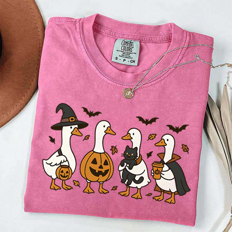 Halloween Ghost Pumpkin Bat Cat T-Shirt