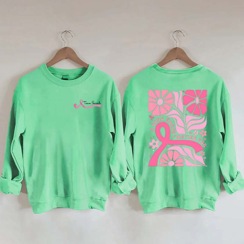 Personalized Breast Cancer Support Sweatshirt