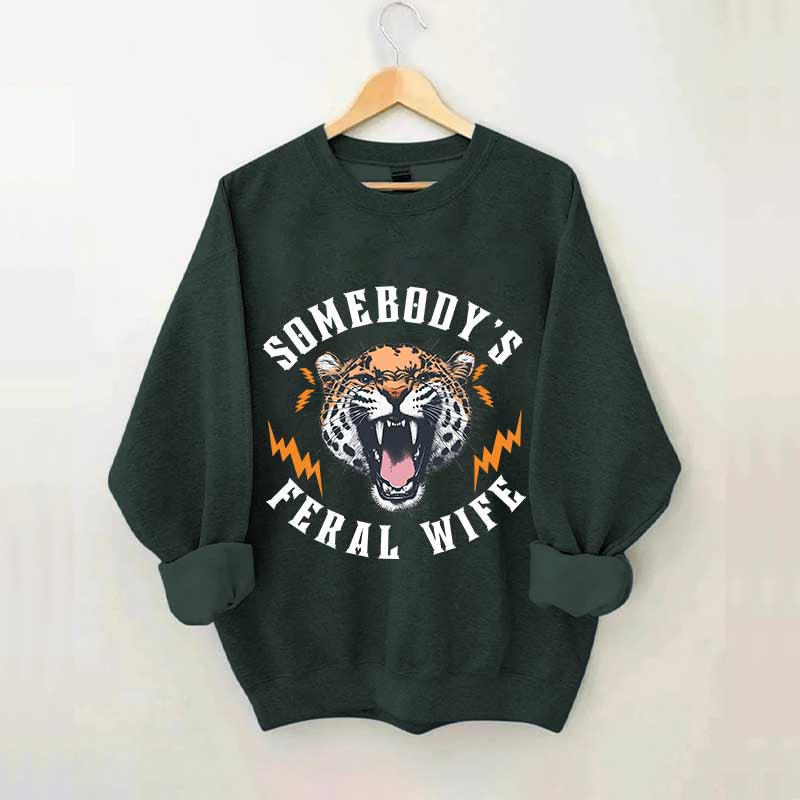 Trendy Feral Wife Leopard Sweatshirt