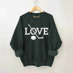 Love Hockey Player Sweatshirt
