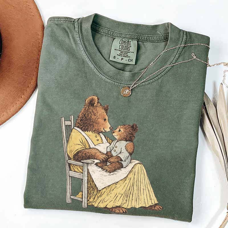 Vintage Storybook Bear Cub T-Shirt