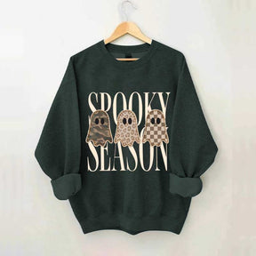 Leopard Ghost Spooky Season Sweatshirt
