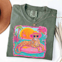 Retro Viral Summer Leopard T-Shirt