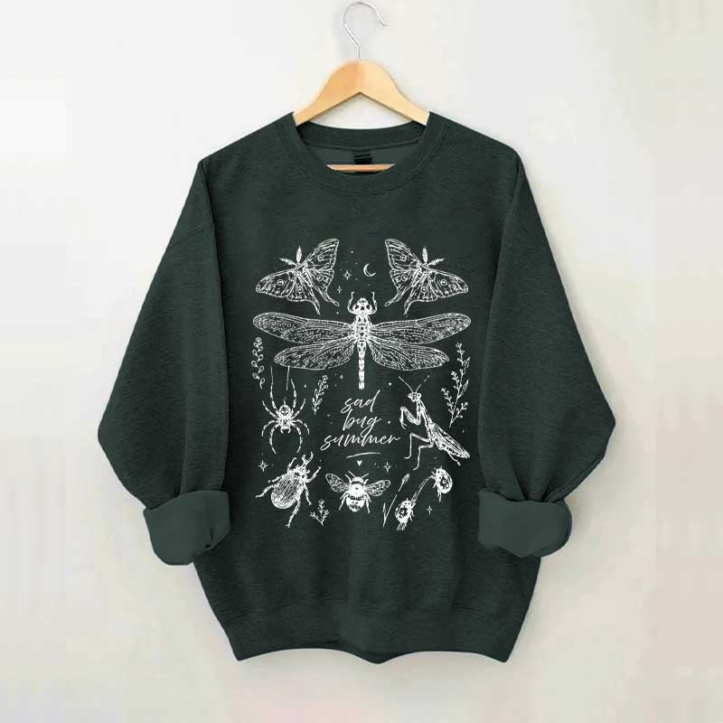 Retro Sad Bug Summer Nature Sweatshirt