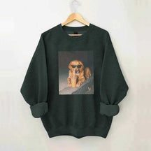 Golden Retriever Drinking Iced Coffee Sweatshirt
