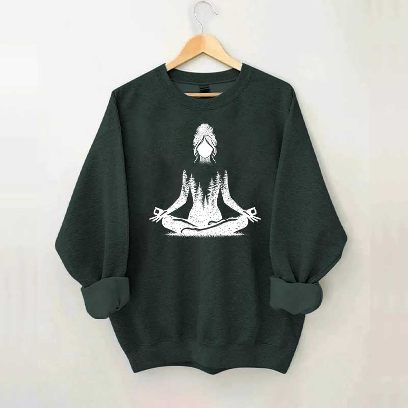 Yoga Pose Forest Sweatshirt