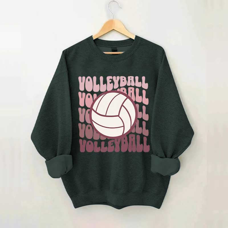Retro Groovy VolleyBall Player Sweatshirt