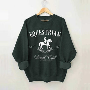 Custom Horse Equestrian Social Club Sweatshirt