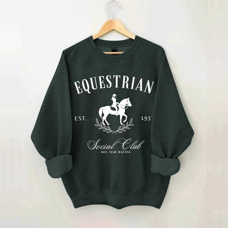 Custom Horse Equestrian Social Club Sweatshirt