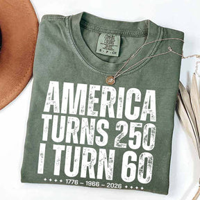Custom Birthday America Turns 250 T-Shirt