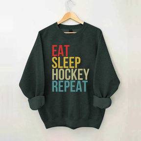 Eat Sleep Hockey Repeat Sweatshirt