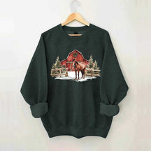 Christmas Horse Western Desert Sweatshirt