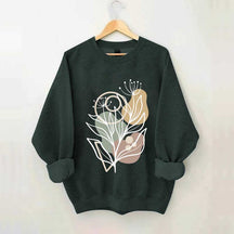 Modern Botanical Abstract Floral Sweatshirt