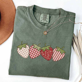 Vintage Strawberry Printed T-Shirt