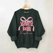 Personalized Volleyball Bow Sweatshirt