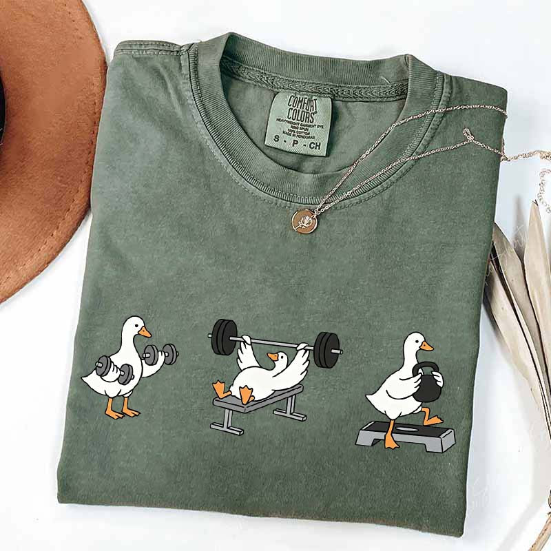 Funny Workout Weightlifting Goose Bumps T-Shirt