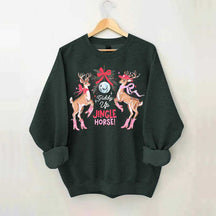 Preppy Cowgirl Christmas Reindeer Sweatshirt