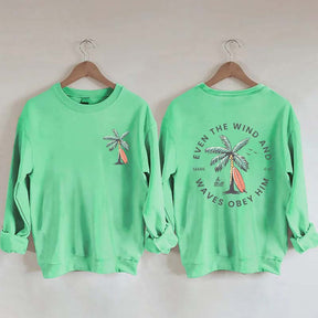 Beachy Backprint Bible Verse Sweatshirt