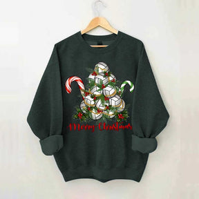 Volleyball Christmas Merry Xmas Sweatshirt