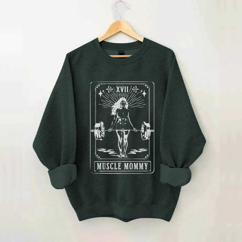 Tarot Card Muscle Mommy Pump Cover Gym Sweatshirt