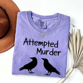 Funny Attempted Murder Crow T-Shirt
