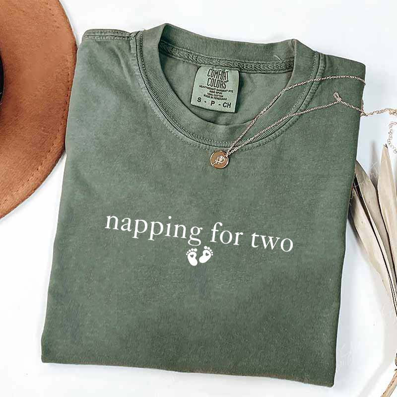 Napping For Two Pregnancy Announcement T-Shirt