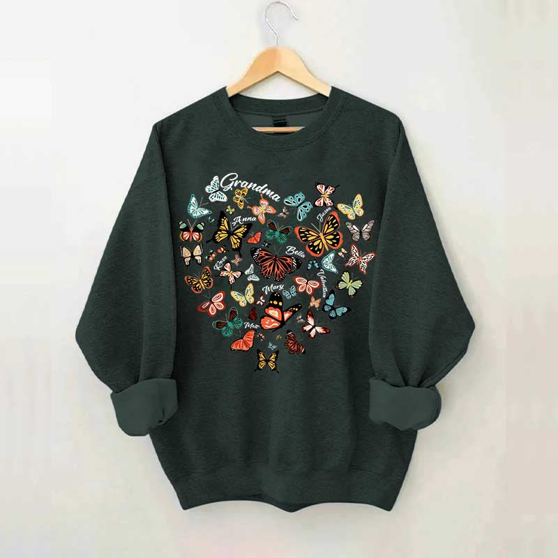 Leopard Heart Butterfly Sweatshirt