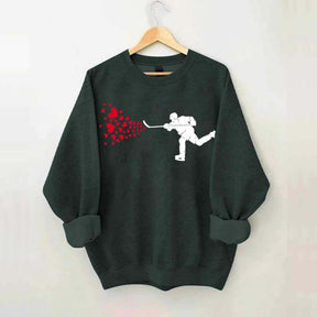 Ice Hockey Hearts Player Sweatshirt