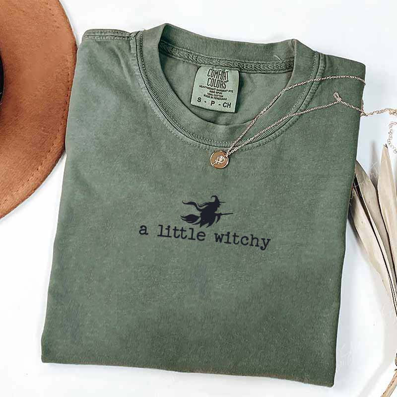 Cute Halloween A Little Witchy T-Shirt