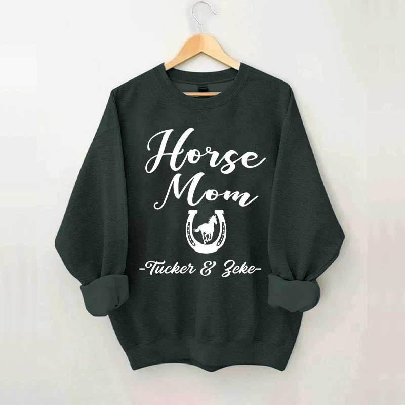 Personalized Horse Mom Equestrian Sweatshirt