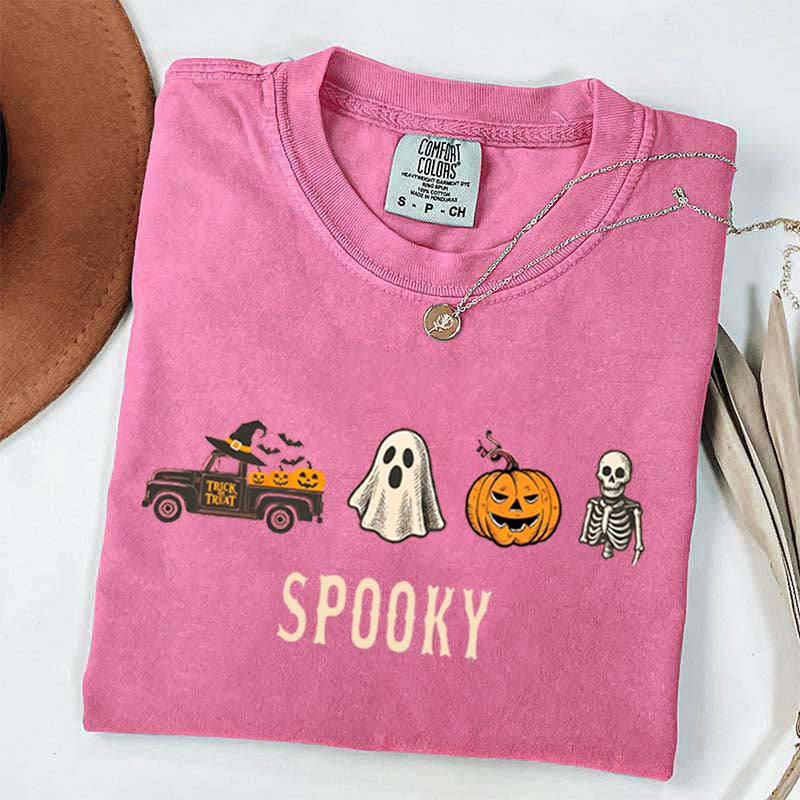 Pumpkin Season Girly Spooky Halloween T-Shirt