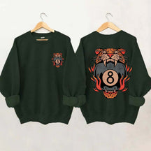 Lucky Leopard Traditional Tattoo T 8 Ball Sweatshirt