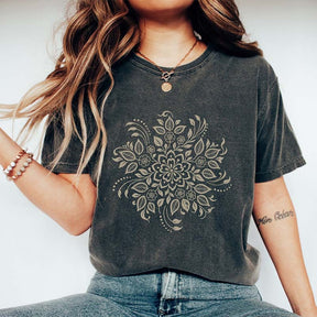 Vintage Mandala Flower T-Shirt
