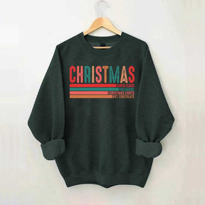 Retro Christmas Santa Clause Xmas Light Sweatshirt