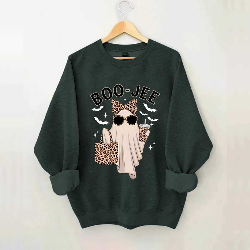 Boo-Jee Ghost Leopard Sweatshirt
