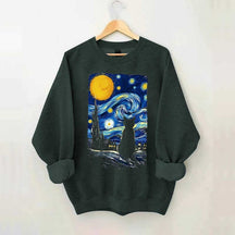 Van Gogh Cat Funny Sweatshirt