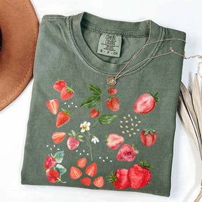 Summer Strawberry Botanical Garden T-Shirt