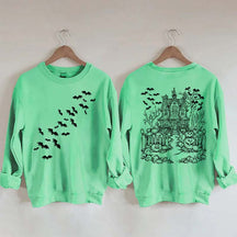 Haunted House Comfort Colors Halloween Sweatshirt