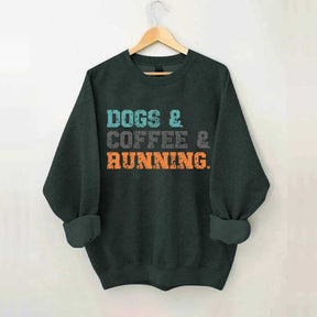 Dogs Coffee Running Relaxation Sweatshirt